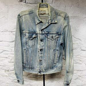 VTG 70s 80s Levis Denim Trucker Jacket Thrashed Distressed Grunge Rock Size 38